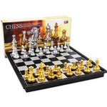 Medieval Chess Set With High Quality Chessboard 32 Gold Silver Chess Pieces Magnetic Board Game Chess Figure Sets szachy Checker